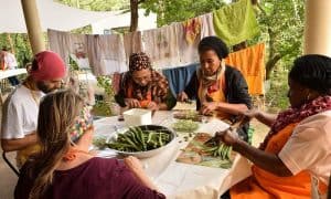 group-permaculture-volunteer-food